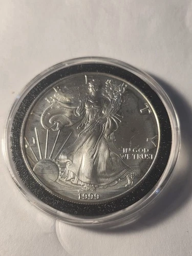 1999 Silver Eagle $1 Dollar 1oz Uncirculated .999 -In Capsule