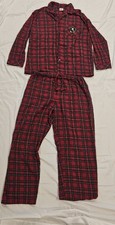 Disney Store Mickey Mouse Flannel Pajama Set Red Plaid Christmas Mens Large