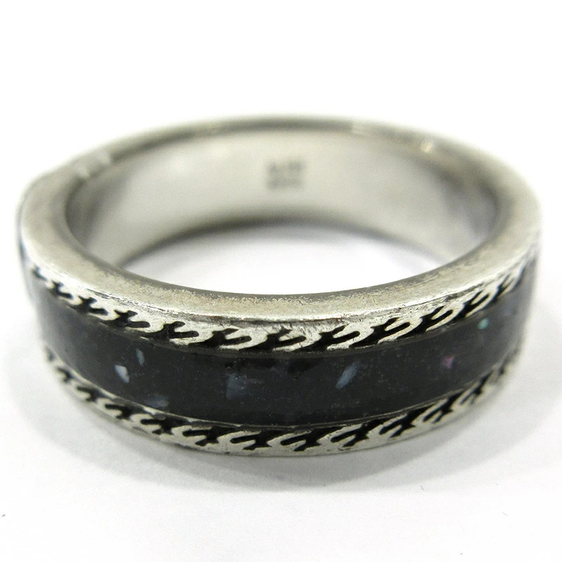 GUCCI Enamel Interlocking G Silver Ring 645573/J8… - image 3