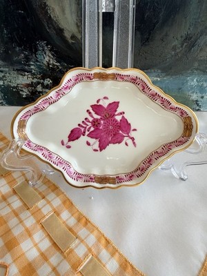 Herend Apponyi Rosa Schale Porzellan Ungarn handbemalt 13 cm