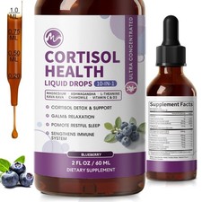 Cortisol Supplements for Women & Men, 10-In-1 Cortisol Reducer Detox 2oz