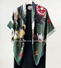 2025 Sallys 70 Cashmere 30 Silk Wrap Scarf Art Museum Print 2 Face Shawl 53"
