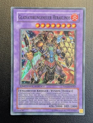 Gladiatorungeheuer Heraklinos TDGS-DESE2 Super Rare Deutsch NM YUGIOH