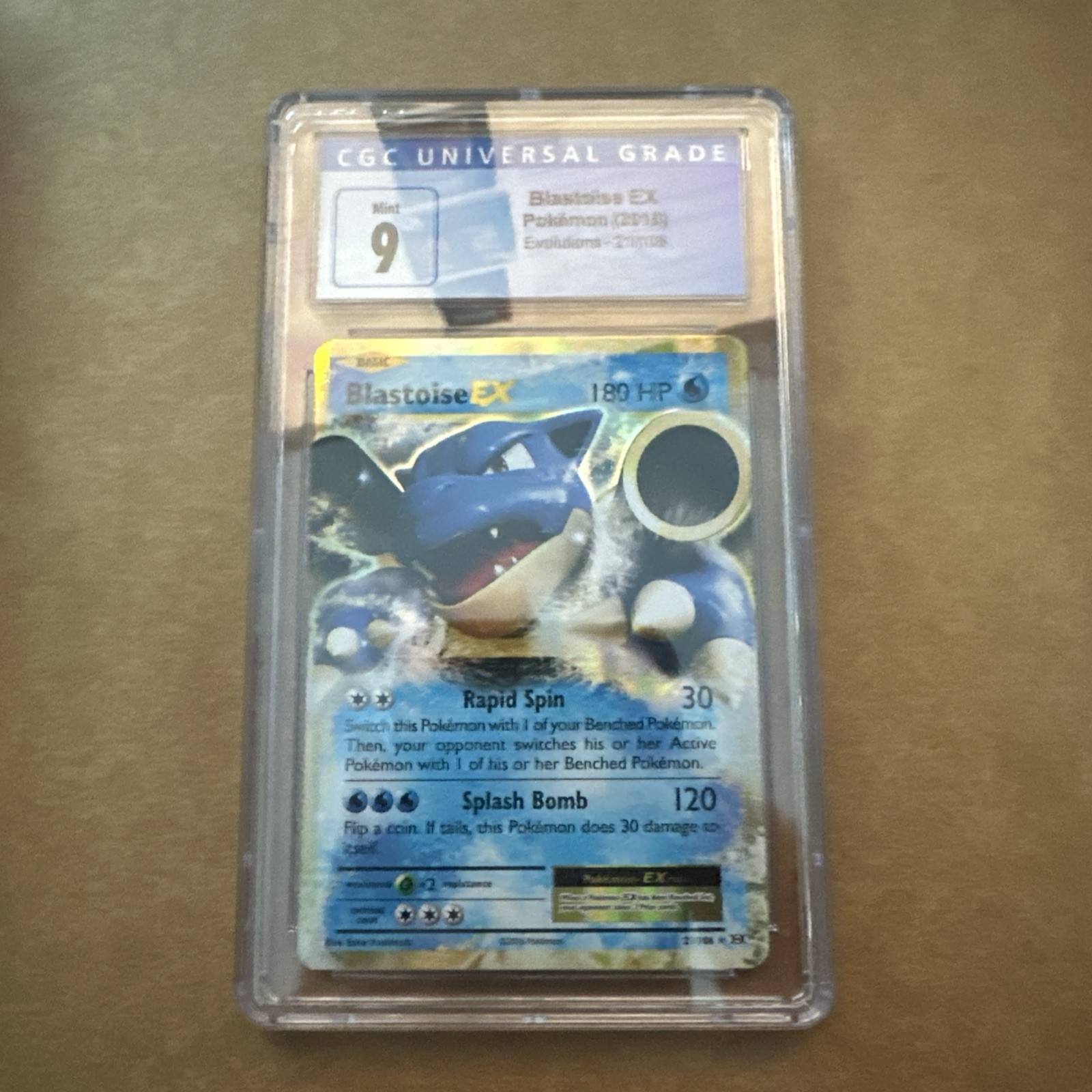 CGC 9 MINT Blastoise EX 21/108 Holo Ultra Rare XY Evolutions 2016 Pokemon Card
