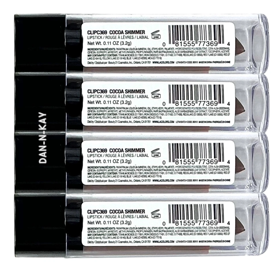 L.A. Colors Lipstick   CLIPC369 Cocoa Shimmer   Lot of 4 - Image 2 of 2