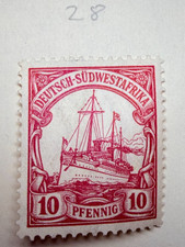 German Southwest Africa 10 Pf Light Rose 1906-1919 Scott Catalog 28 A3  Unused