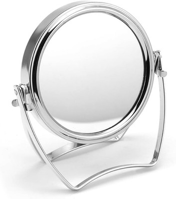 Two-Sided 4-In/6-In with Handle Portable round Makeup/Travel/Desk Mirror with 1X