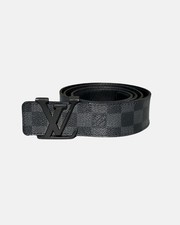 Louis Vuitton Damier Graphite LV Initials Buckle Belt