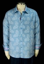 Robert Graham A Hue of Blue NWT 498 Paisley Floral Limited Edition Shirt Medium