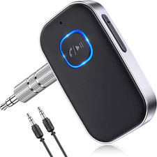 Bluetooth Receiver Noise Cancelling 3.5Mm AUX Car Adapter Wireless Audio for Hea