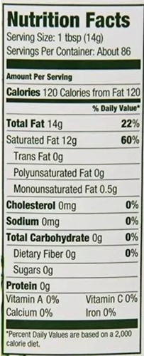 Kirkland Organic Coconut Oil Unrefined Virgin Cold Pressed 100% Pure 2.38kg Tub - Picture 5 of 6