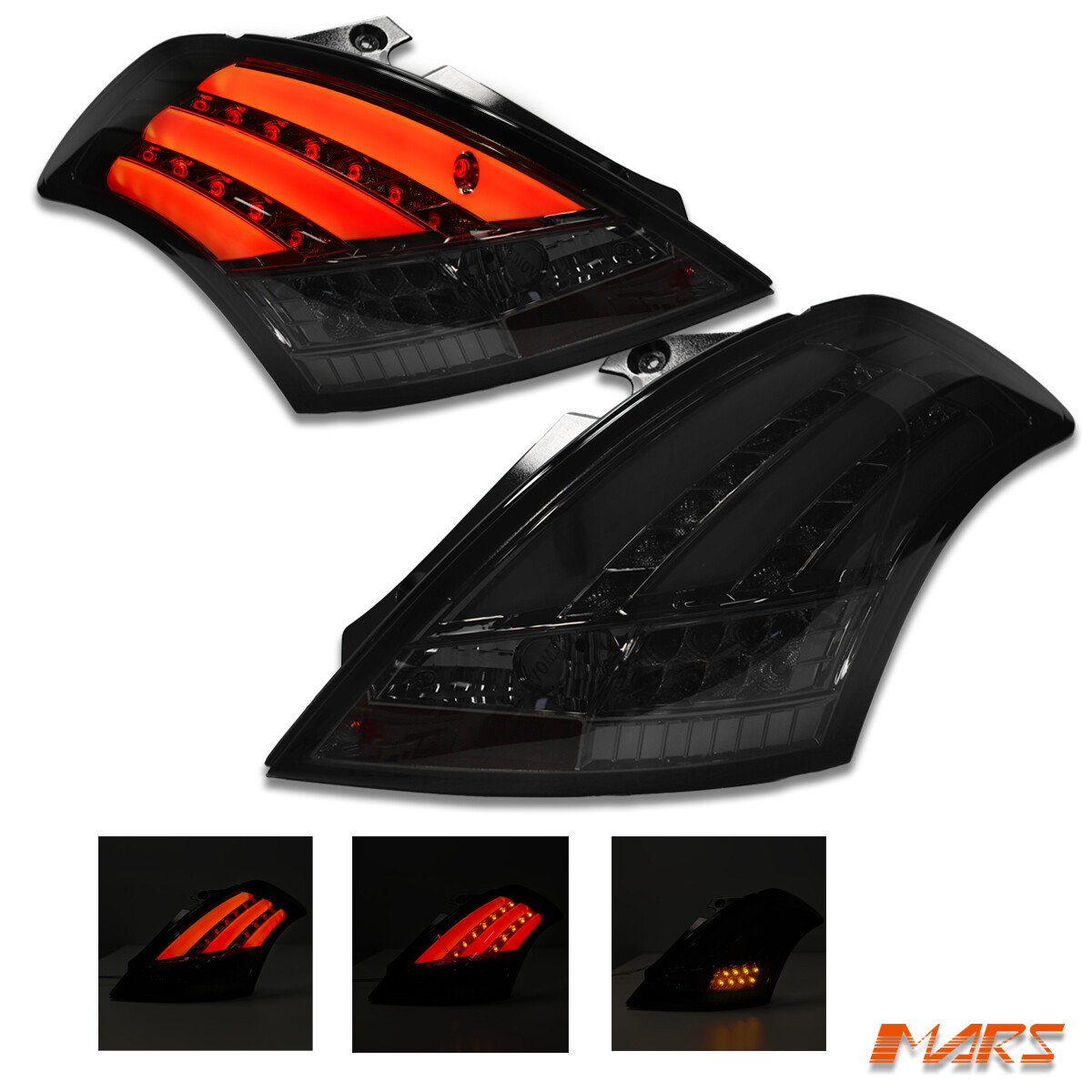 Smoked LED Tail Lights for Suzuki Swift 2011-2017 Taillight FZ GA