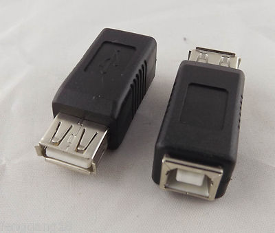 10pcs USB 2.0 Type A Female To Printer Type B Female Converter Adapter Connector