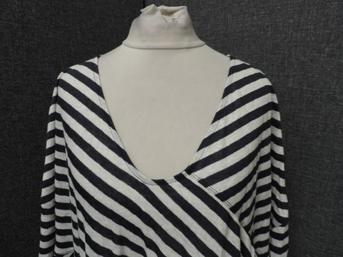ME + EM Stripe Slouchy T Dress Navy/White UK XXL LN044 NN 04 - Picture 6 of 6