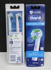 2X GENUINE Oral-B Precision Clean Sonic Toothbrush Heads 3 Brush Pack -A3