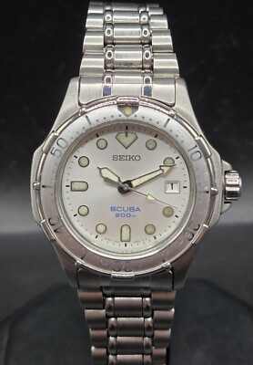 Seiko Herren Quarzuhr Scuba Divers 200M 7N35-6000 Edelstahl um Jan.2002