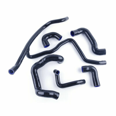 For 1988-1993 BMW E30 M20 325 325i 6cy Silicone Radiator Coolant Hose Black