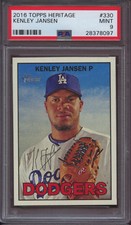 2016 Topps Heritage 330 Kenley Jansen PSA 9 Mint