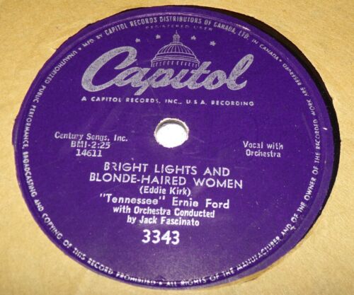 Capitol 3343 Tennessee Ernie Bright Light & Blonde Haired Women / That's All 78 - Picture 1 of 2