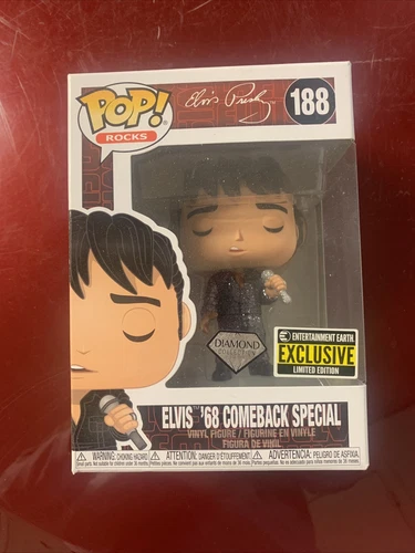 Funko Pop Rocks : Diamond Elvis 68 Comeback Special #188 Vinyl Exclusive