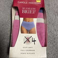 Carole Hochman Ladies' Seamless Brief Full Coverage 4 - pack, Multicolor, Size S