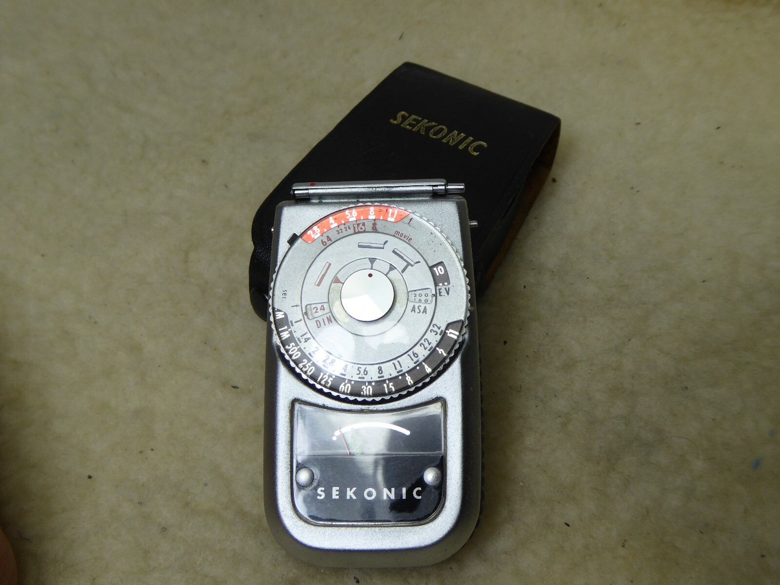 Vintage Sekonic light meter With Leather Cases rare early model fully