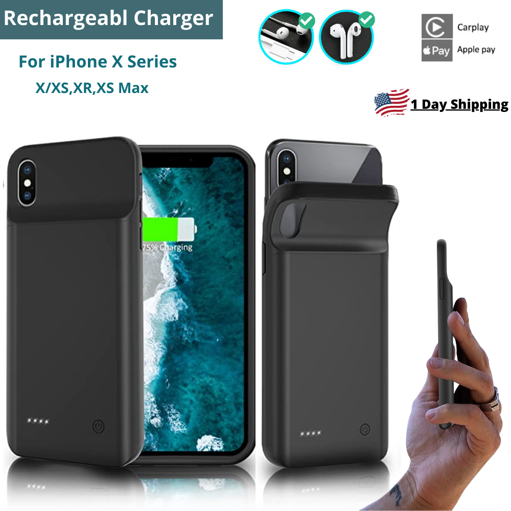 Portable Chargers Charging Cases For Iphone Xs Max 6800mAh