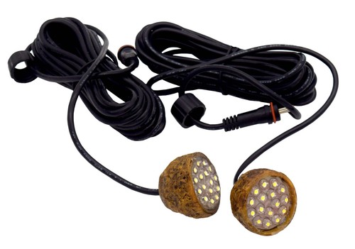 Super Bright 2 Pack Mini LED White Submersible Rock Pond Lights LED2W EasyPro - Picture 2 of 5