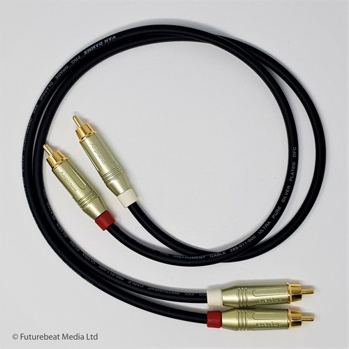 Cavo phono Van Damme grado Pro RCA placcato argento puro coppie stereo