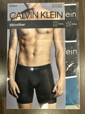 Calvin Klein Men’s Microfiber Stretch Boxer Brief 3 pack - Small