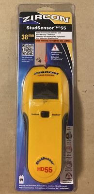 Zircon StudSensor HD55 Stud Finder - Yellow (Brand New Factory Sealed)