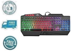 New RGB LED Wired Gaming Keyboard Standard Multicolor Computer Key Board For PC