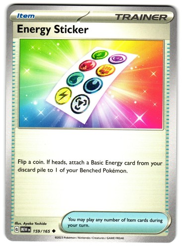 ENERGY STICKER 159/165 SCARLET & VIOLET 151 POKEMON TCG
