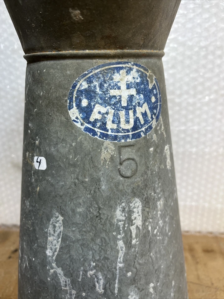 broc en zinc ancien Outil Cruche À Eau 37 cm (n. 4) - Photo 2/4