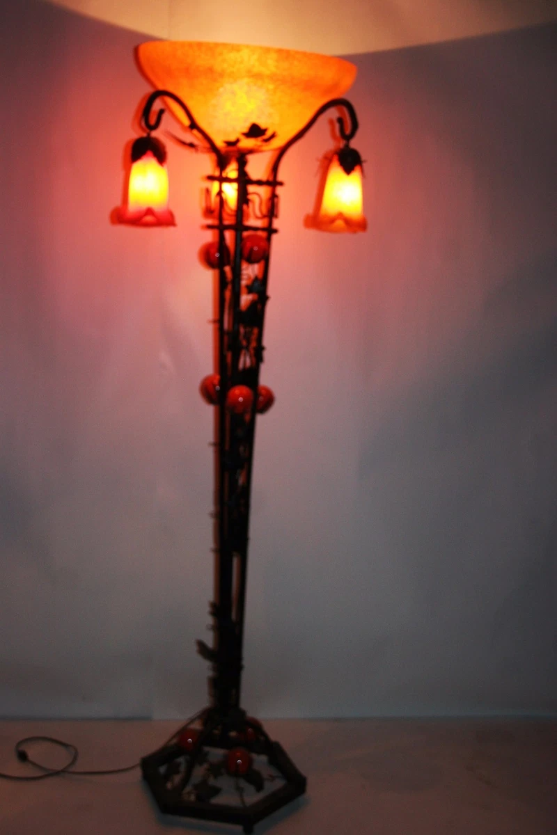 Rod iron 2024 floor lamp