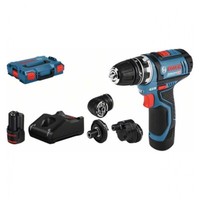Bosch Akku-Bohrschrauber Gsr 12V-15 Fc, Mit 2 X 2,0 Ah-Akku, L-BOXX, 4 AufsäTze