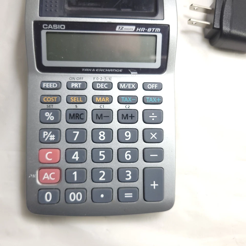 Casio HR-8TM Plus Handheld Printing Calculator Turns On - Image 3 of 4