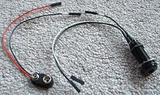 SOLDERLESS Wiring BLACK LONG BARREL Guitar JACK Battery Clip 152B for emg Ibanez