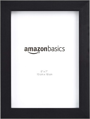 Amazon Basics rechteckiger Bilderrahmen, 2er Pack, schwarz, 13 x 18 cm