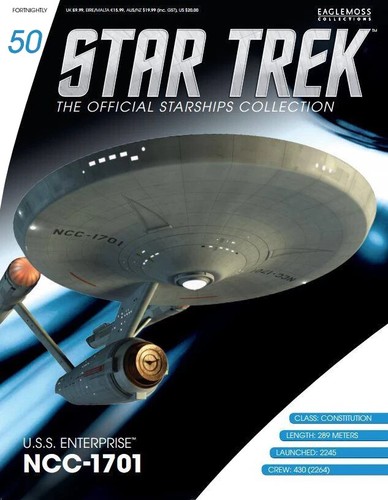 #50 Star Trek USS Enterprise 1701 Eaglemoss Druckguss Metallschiff - UK mit Magazin - Bild 2 von 2