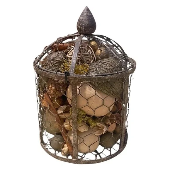 Chicken Wire Decorative Potpourri Filled Bird Cage