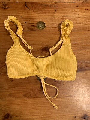 Ruffle Bandeau Bandeau Bikini Hollister Buy White/Blue Floral