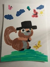 GAT PAINTINGS IMPRESSIONISM ORIGINAL COLLECTIBLE WHIMSICAL LANDSCAPE & ANIMALS