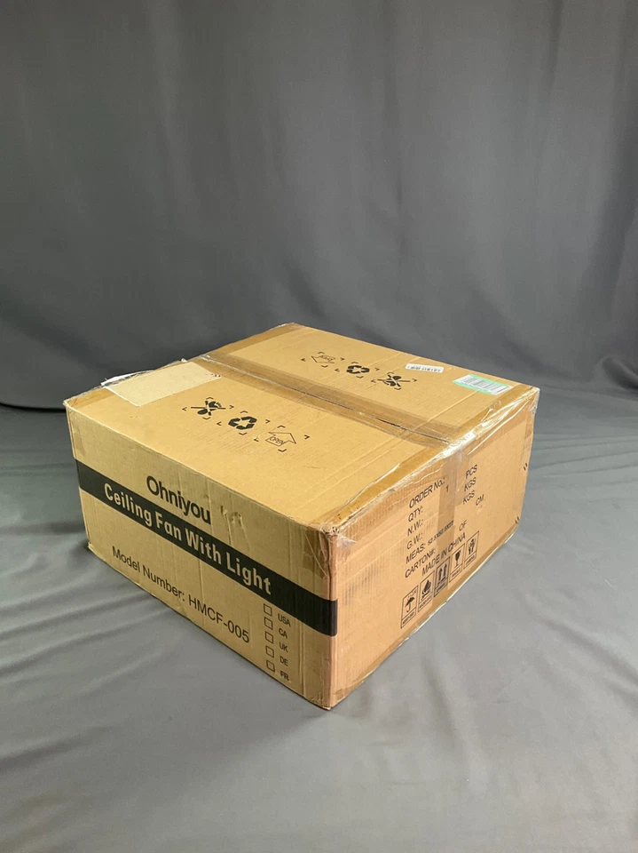 Ohniyou Retractable Blades Ceiling Fan with Lights and Remote, Rustic Industrial - Image 4 of 4