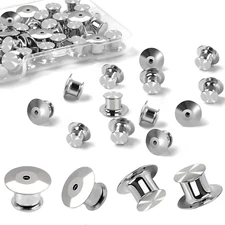 50 Pcs Metal Locking Pin Backs Pin Keepers Clasp Pin Backs Lockung Buckles