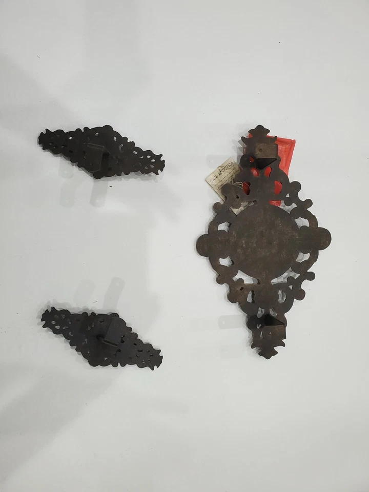 NIB Handmade Casa Artistica Large Cast Iron Metal Curtain Tie Back Set  FLB-71 - Image 2 of 2