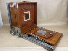 Antique Double Bellows 10x12 Wooden Studio Camera