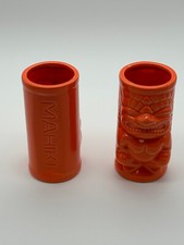 2x Mahiki Rum Tiki Mug Glas Gläser Orange
