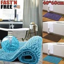 40*60cm Chenille Bath Mat Rug Shaggy Mats Absorbent Non-Slip Carpet Shower Mat