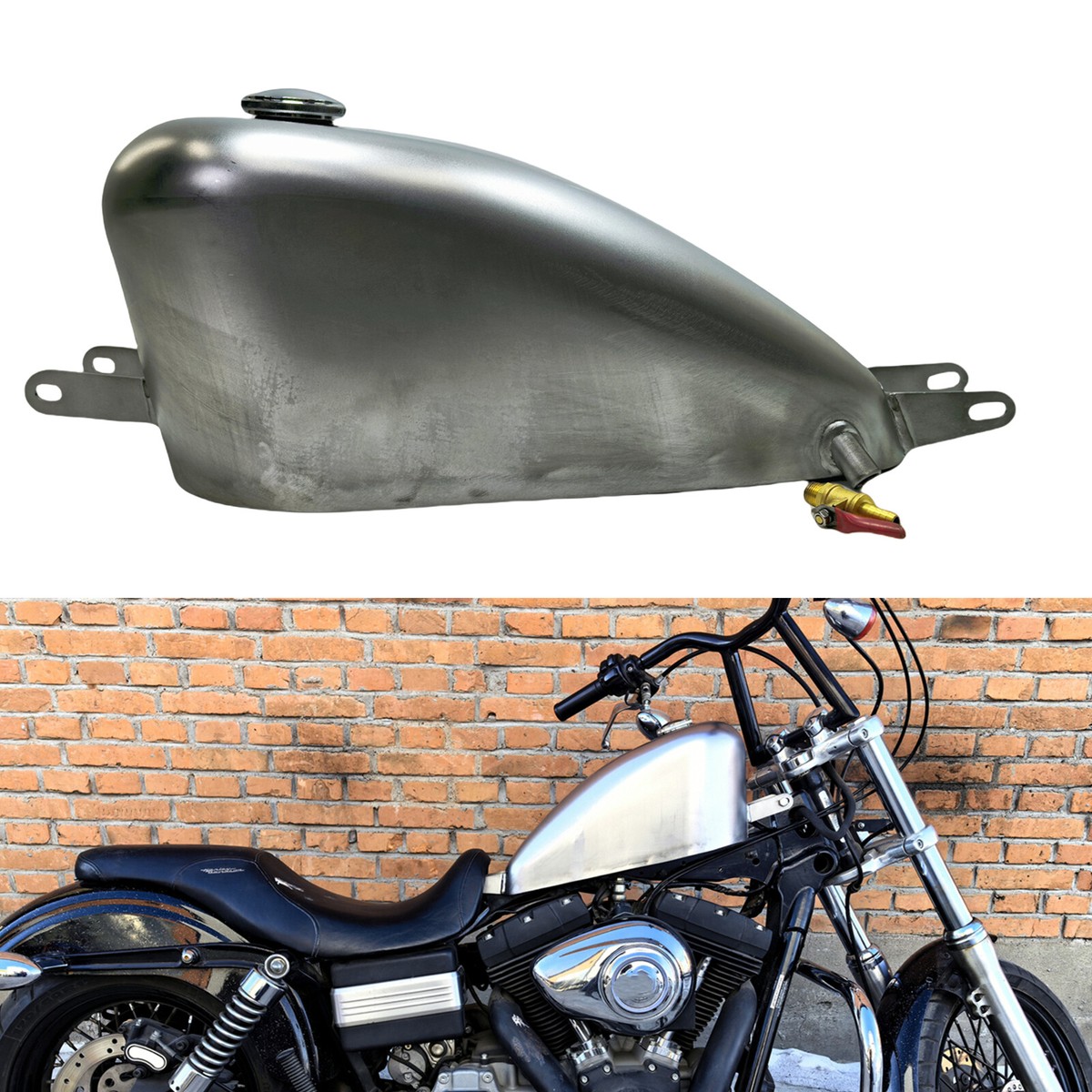 Motorcycle Petrol Gas Fuel Tank For Harley Davidson Dyna 2004-2006